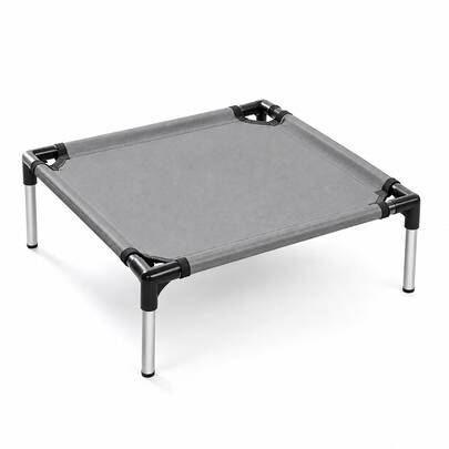 Cama para gatos de acero inoxidable de una sola capa desmontable, nido para gatos, camastro para mascotas de interior/exterior para todas las estaciones