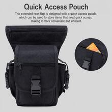 Tactical Motorcycle Leg Bag – Waterproof Drop-Leg Pouch With Adjustable Straps For Riding, Hiking & Outdoor Sports - A - View 6