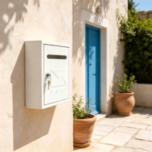 Household Wall‑Mounted Locked Mailbox, Rust‑Proof And Durable, Anti‑Theft With Keys, Capable Of Storing Letters And Newspapers, Easy To Install, Suitable For Homes And Shops. - A - View 7