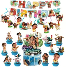 Birthday Party Decoration Set, Happy Birthday Banner, Hanging Swirls, Cake Toppers, Cupcake Decorations, Perfect For Birthday Supplies - Multicolor - View 10