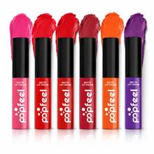 Popfeel 6 Pcs Set Matte Lip Cream Liquid Lipstick, High Pigment Transfer Resistant Velvet Lip Makeup Choice Official Affordable Makeup - Baby Pink - View 12
