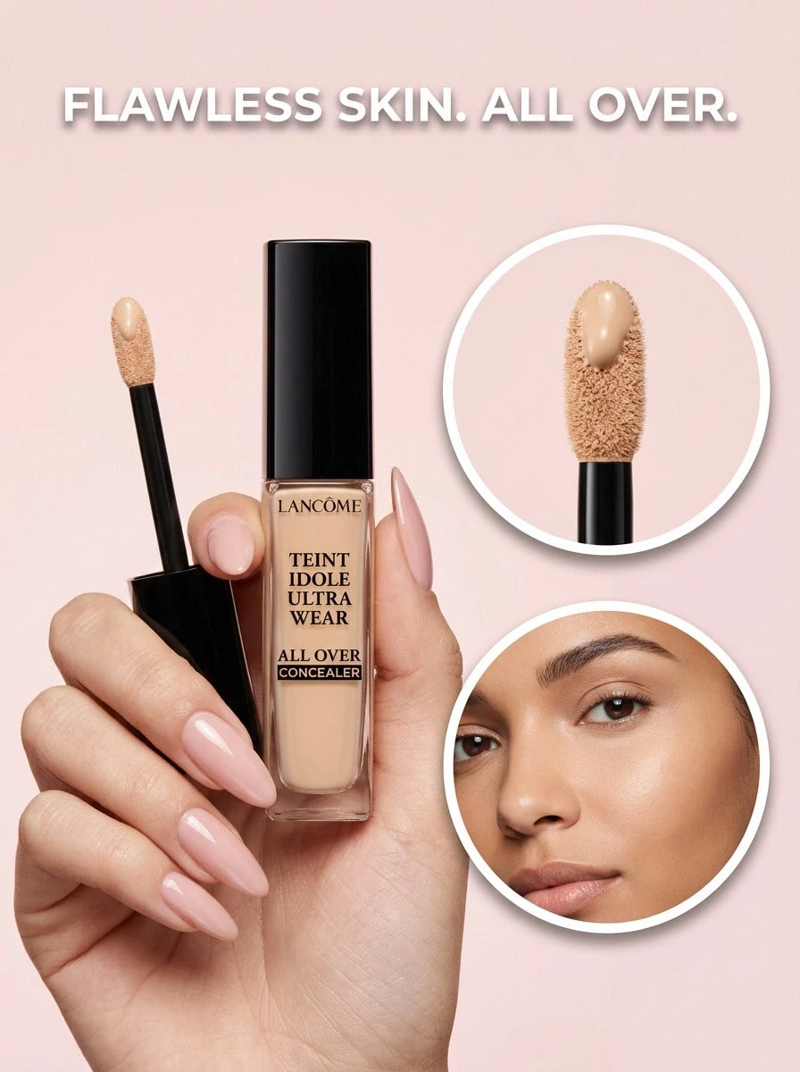 Lancôme Teint Idôle Ultra Wear All Over Concealer 35 Beige Doré 13 Ml – Concealer, Full Coverage, For Women, 35 Beige Doré, Moringa Seed Extract, Suitable For Daily Makeup Routine - 35 Golden Beige - View 1