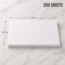 Kertas Panggang Tebal 100 Lembar, Ukuran 9 x 13 Inci dan 12 x 16 Inci, Kertas Anti Minyak, Kertas Perkamen Anti Lengket untuk Memanggang, Memasak, Membekukan, untuk Oven, Dapur, Pengukus, Freezer, Kue Pastry - Putih - View 9