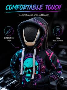 1 Buah Sarung Tuas Persneling Mobil Kreatif dengan Tudung, Pelindung Tuas Persneling Anti Keringat dengan Cetakan Lucu, Pelapis Lembut untuk Dekorasi Interior Mobil, Mudah Dipasang & Dicuci, Universal untuk Sebagian Besar Kendaraan - A - View 4