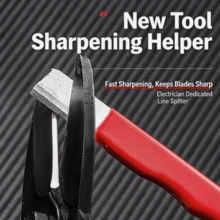 Mini Portable Diamond Sharpener File, Multi‑Function For Outdoor Knives, Scissors, Garden Pruners & Fruit Branch Shears, Sharpening Stone Tool For Edge Honing, Random Red/Black, 1 Piece - A - View 3