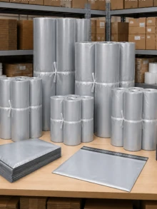 Packaging Bags, Self-Sealing Courier Bags, Shipping Envelopes, Multi-Size Waterproof Mailing Envelopes - Thickened Plastic Packaging Bags, Leak-Proof And Tear-Resistant, Multi-Purpose Simple Packaging Bags, Suitable For Office, Clothing Packaging Backside - Silver Gray - View 7