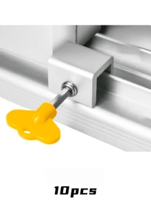 5pcs Adjustable Sliding Window Locks, Aluminum Alloy Window Stopper With Key, Suitable For Horizontal Sliding Doors And Windows - Multicolor - View 12