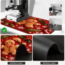 1pc Dish Drying Mat, Coffee Machine Mat, Christmas Red Plaid Coaster, High Absorbency Quick Dry Mat, Suitable For Kitchen Table, Bar Counter Decoration And Protection, Christmas Atmosphere Desktop Protection Mat, Multi-Purpose Drying Mat, Home Gift, Desktop Decor, Holiday Room Decoration Supplies - XYLSD-978 - View 9