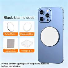 Cermin Cembung Magnetik Magsafe untuk Smartphone, Cermin Kecantikan, Cermin Magnetik untuk Video Selfie Vlog, Cocok untuk Android, Apple, dan Lainnya - Cermin selfie magnetik - View 5