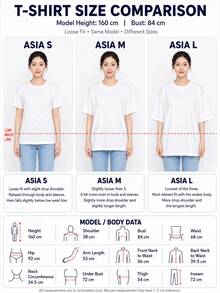 Kaos Lengan Pendek Motif Kartun, Atasan Kasual Modis untuk Wanita, Musim Panas - Abu-abu - View 3