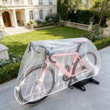 2pcs Road Bike Dedicated Protection, High Transparency Material Without Obscuring Aesthetics, Elastic Cuff Quick Wear, Compatible With Road Bike, Mountain Bike And Other Multiple Models, Portable Disposable Transparent Bicycle Cover, Mountain Road Bicycle Dustproof Waterproof Sunproof Rainproof Cover, Electric Bike Cover, Durable Bicycle Protection Cover, Sunshade - Clear - View 7
