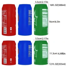 Silicone Beer Can Sleeve - Conceals Beer, Looks Like Soda Can, Fits 12/16 Oz (355ml/500ml) Beer/Soda Cans - Suitable For Outdoor Picnics, Concerts, Travel, Parties, Camping, Summer Sports Events, Football Games, Holiday Gifts - Multicolor - View 2