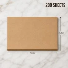 100 Sheets Thickened Baking Paper, 9x13 Inch And 12x16 Inch Oil-Proof Parchment Paper, Non-Stick Baking Paper, Suitable For Baking, Cooking, Freezing, Oven, Kitchen, Steamer, Freezer, Pastry - Brown - View 9