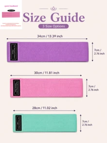 This 3-Color Fabric Elastic Resistance Band Features A Loop Design, Suitable For Various Exercises Like Squats And Side Steps. It's Ideal For Fitness And Helps Complete Various Strength Training Movements For Hips And Legs. - Multicolor - View 10