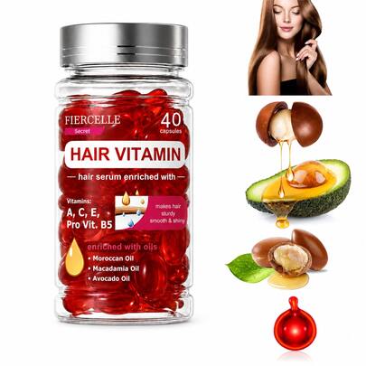 1 pieza Cápsula de cuidado del cabello con aceite de argán marroquí, aceite de esencia para el cabello, acondicionador hidratante para el cabello, cuidado del cabello seco y encrespado, aceite nutritivo para el cabello, cabello suave y sedoso, cabello brillante, cuidado diario del cabello