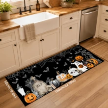 1pc, Ghost Black Cat Tomb Pattern Printed Diatomaceous Earth Kitchen Mat, Absorbent Kitchen Floor Mat, Kitchen Rug, Long Strip Foot Mat, Sink Front Mat, Halloween, Can Be Used As Halloween Gift, Halloween Decoration, Suitable For Kitchen, Bathroom, Entryway, Hallway, Laundry Room And Home Decor - Multicolor - View 14