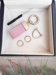 Multi‑Color Pink Car Key Fob Cover With Key Ring,Drop‑Proof Shell,Bag Decoration,Xmas Birthday Gift,Sweet Accessory For Ladies - Multicolor - View 11