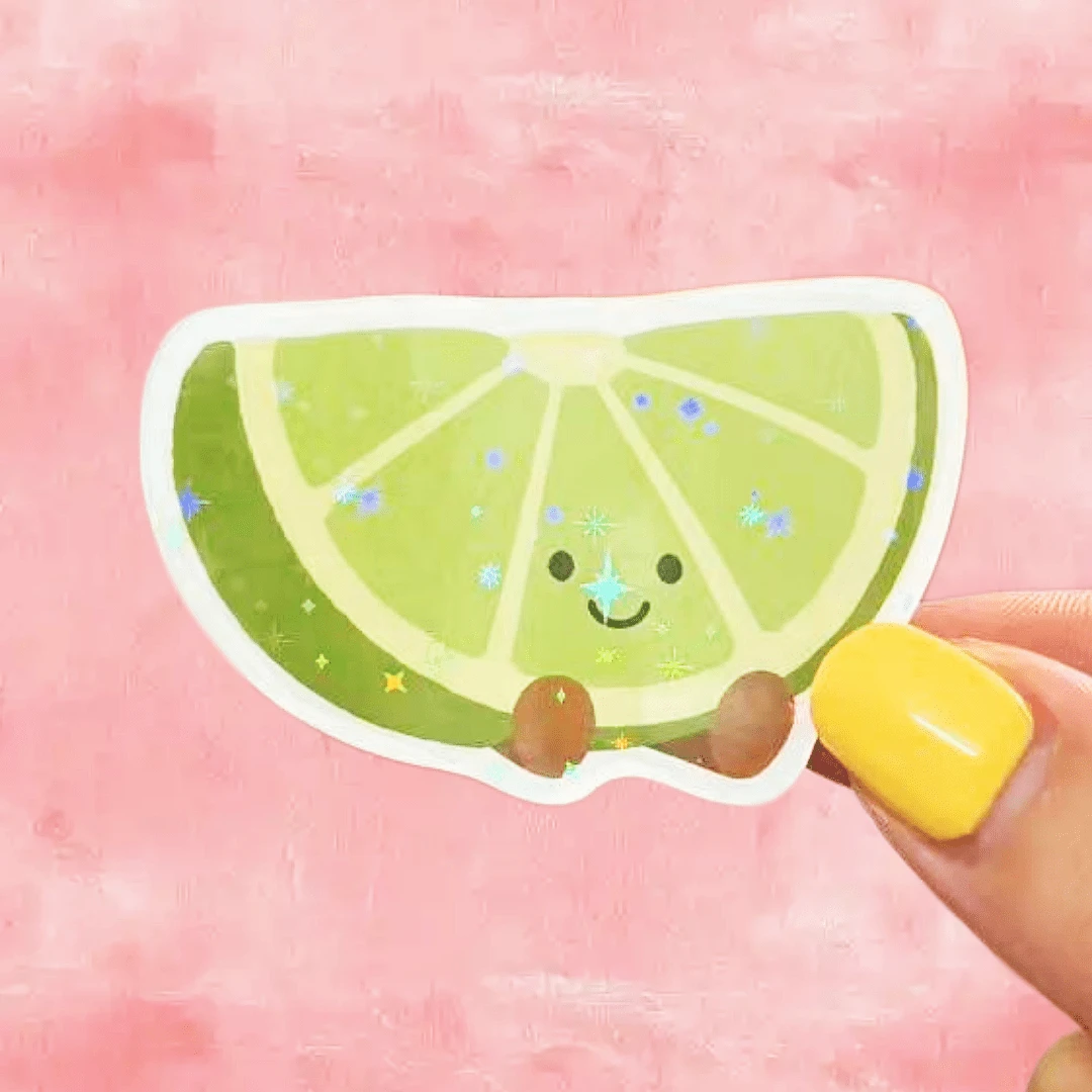 Fresh Healing Anthropomorphic Lime Slice Cartoon Print Stickers, Summer Energetic Phone Case Decorative Decals, Waterproof Vinyl Stickers - Durable Matte Surface, Self-Adhesive Bumper Stickers, Suitable For Cars, Windows, Laptops, Trucks, Water Bottles - Multi-Functional Durable Design, Car Stickers - one-size - View 1
