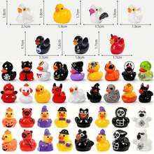 Funny Halloween Mini Duck Figurine Dark Style Cute Little Duck Desktop Decoration Party Theme Decor Small Gift - Multicolor - View 2