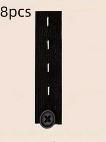 2/4/8pcs Black Seamless Splicing Belt Extender Buckle, Instant Adjustment, Convenient For Jeans And Casual Pants Waist Size Adjustment - Multicolor - View 5