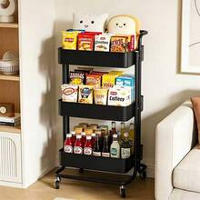 3 Tier Storage Trolley Cart On Wheels Kitchen Bathroom Laundry Narrow Space Rack - View 8