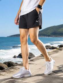 Puma Women's WARDROBE ESS A-Line Woven Shorts 3" Casual Running Shorts 639889-01 - Black - View 3