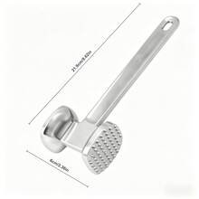 Aluminum Alloy Double‑Sided Meat Tenderizer. Concave‑Convex Dual‑Sided Design For Tenderizing Meat. Labor‑Saving Long Handle With Hanging Hole, Sturdy & Durable, Easy To Clean, Ideal Helper For Kitchen Meat Marinating. - Multiple Specifications - View 10