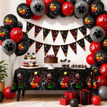 23 buah Balon Lateks Motif Kasino Roblox 12 Inci, Set Taplak Meja Banner Segitiga Hitam Merah Abu-abu, Latar Belakang Foto Persegi Panjang Bendera Segitiga Motif Karakter Game, Dekorasi Pesta Ulang Tahun Anak Laki-laki Bertema Game, Baptisan, Pernikahan, Ulang Tahun Pernikahan, Natal - Latar Belakang Kesempatan yang Terabaikan Balon Bendera - View 4