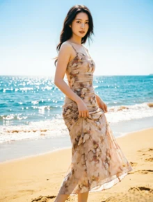 Women Midi Dresses - Multicolor 3 - View 4