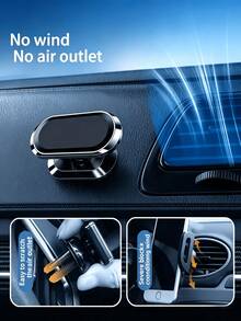 Strong Magnetic Adsorption 360° Rotating Car Phone Holder, Metal Magnetic Phone Navigation Mount, Suitable For All Smartphones And Tablets - A - View 9