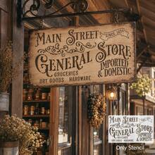 8Pcs Vintage Signs Stencil, Retro Farmhouse Wall Art Painting Template ...