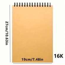 1 Paket 30 Halaman. Buku Sketsa Kulit Vintage untuk Seniman ini Cocok untuk Dewasa, Pemula, dan Seniman. Dapat Digunakan untuk Menggambar dan Menulis. - Kuning - View 13