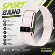 GAWSUG Minimalist Smart Band Hidden LED Time Fitness Tracker Men Women Heart Rate SpO2 Sleep Monitor Vibration Bracelet Gift Android IOS - View 7