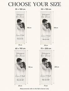 Customized Wedding Welcome Sign, Wedding Fabric Welcome Banner, Boho Bridal Shower Sign, Personalized Name Sign, Minimalist Wedding Decor, Personalized Party Decor, Wedding Reception - Multicolor - View 5