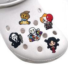Panini Spooky Horror‑Movie Clog Charms, Soft Rubber Removable Shoe Decor Pins, Multiple Scary Character Designs, Hole‑Shoe DIY Decoration Accessories - Multicolor - View 2