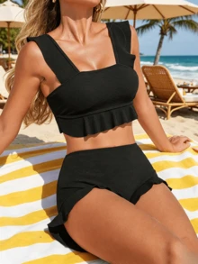 Women Midi Dresses - Black - View 4