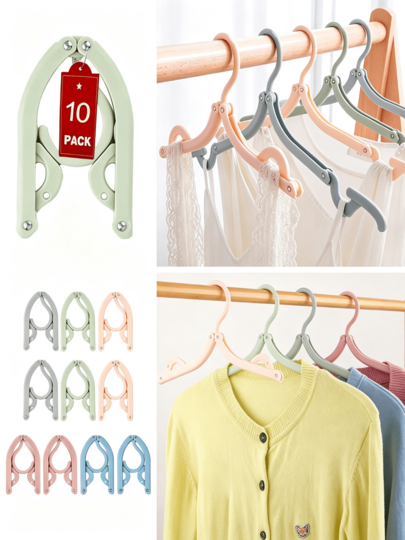 8/4/1pc Foldable Travel Clothes Hanger, Space-Saving Non-Slip Bra Drying Rack, Portable Pocket-Sized Clothing Hooks For Travel And Home Use,Room Decor,Halloween Decor,Halloween,Home Decor,Bathroom Decor,Fall Decor,Travel Essentials,Storage Orangizer