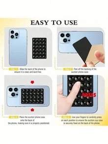 1PC Silicone Suction Phone Case Mount,Phone Suction Grip,Octobuddy,Sticky Phone Grip, Adhesive Phone Stand Sticky For Cell Phone - Multicolor - View 6