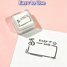 1 buah Stempel Sensitif Cahaya Seri Ins Style Planner, Stempel Bingkai Pesan Minimalis, Stempel Persegi untuk Catatan Jadwal Kehidupan Pribadi, Stempel Dekoratif Pola Bingkai Kreatif, Cocok untuk Seni & Kerajinan, Buku Harian, Scrapbook, Perencana, Surat, Pembuatan Kartu, Alat Bahan Dekorasi Perencana Multifungsi - Segel persegi transparan - View 16