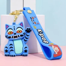 FIFA K-POP Demon Hunter Official Keychain Set, Cute Anime Character Bag Charm (Lumi, Zoe, Mila, Tiger), With Silicone Wrist Strap, Graduation Birthday Gift, Collectible Character Keychain - View 7