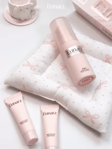 Primer Makeup Eunarz, Alas Bedak Ringan yang Melembapkan dan Menghaluskan, Menyamarkan Pori-Pori dengan Efek Fokus Lembut, Menciptakan Kulit Wajah Sempurna dan Bercahaya - Telanjang - View 11