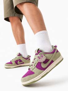 Nike Men's STREAKFLY Road Running Shoes Low-Top Lightweight Sports Shoes - Purple/Green - View 2