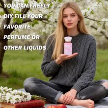 1 Botol Semprot Parfum Isi Ulang Mewah 50ML | Botol Parfum Kosong Anti Bocor Ukuran Perjalanan Ukuran Persegi Kaca Motif Marmer Premium Warna Pink, Cocok untuk Minyak Esensial, Isi Ulang Parfum, Olahraga, Hadiah Pesta Ulang Tahun, Dekorasi Meja Rias - MultiWarna - View 8