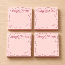 1pc/4pcs,ChatGPT Sticky Notes Suitable For Tech Office,50 Sheets Each,AI-Themed Notepad With Pink Curved Edge & ChatGPT Labeling System, Productivity Paper For Students, Creative Gift For ChatGPT Fans, Tech Lover Stationery - one-size - View 10