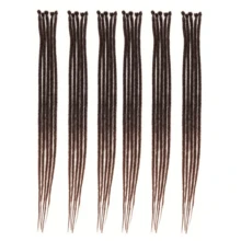 24-Inch Thin 0.6cm Synthetic Dreadlock Extensions - 1/6/8 Packs Crochet Hair Extensions For Reggae, Hip-Hop, Halloween, And Christmas - Soft, Handmade, 5 Strands Locs Dreads For Hair Styling - Multicolor - View 24