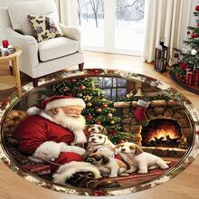 1 buah Karpet Santa Claus Perapian Anjing Lucu untuk Liburan, Karpet Ruang Tamu, Karpet, Karpet Area, Karpet Area Kecil, Alas, Dekorasi Rumah, Karpet Ruang Tamu Besar, Dekorasi Rumah Ruang Tamu, Dekorasi Ruangan, Karpet yang Dapat Dicuci, Karpet Berbulu, Karpet Berbulu, Karpet Musim Gugur/Musim Dingin, Tebal/Mewah - MultiWarna - View 2