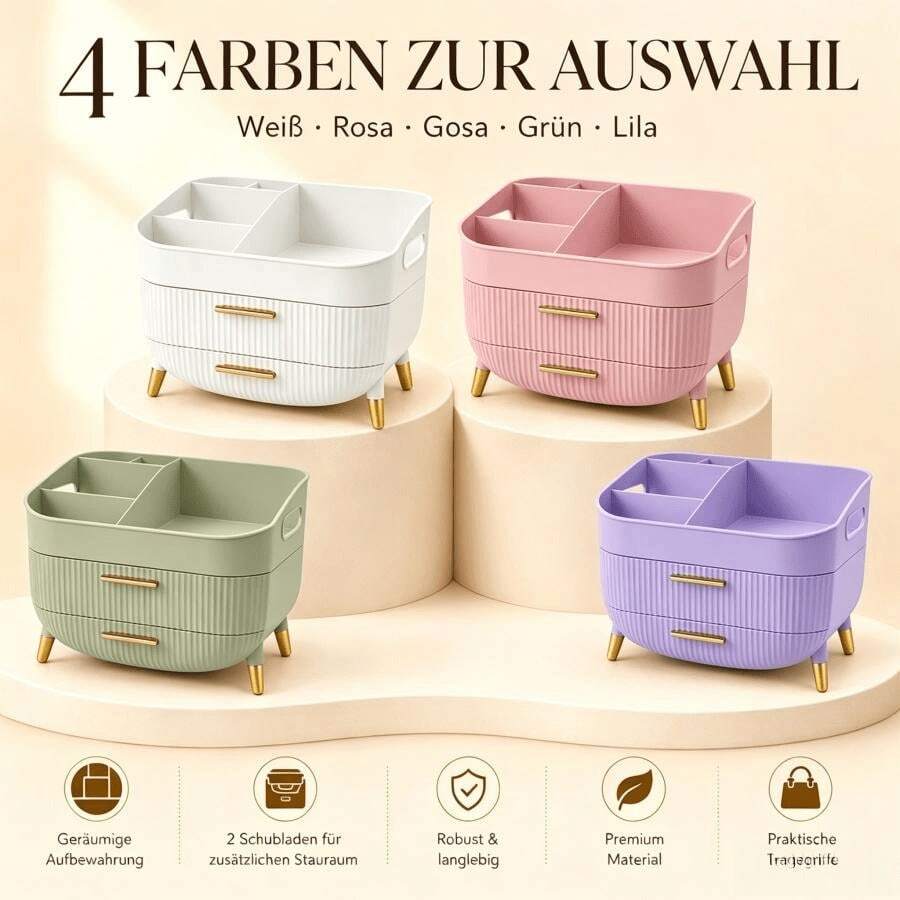Self-Designed Luxury Open-Style Cosmetic Storage Box, Large Capacity Dust-Proof Skincare & Makeup Organizer, Cross-Border - Storage Box - View 1