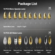 HASIDA Spoon Lures, Suitable For Topmouth Culter, Silver Bleak And Micro Stream Trout, Universal Micro Spoon Lure Small Bait Set - Gold - View 6