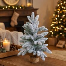 23.62 Inch Artificial Pine Tree, Desktop Christmas Tree, Suitable For Living Room, Entryway, Fireplace Mantel, Dining Table, Bedroom, Office, Apartment And Farmhouse Style Home Holiday Winter Decoration And Christmas Decor - Multicolor - View 7