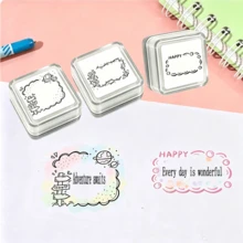 1 buah Stempel Sensitif Cahaya Seri Ins Style Planner, Stempel Bingkai Pesan Minimalis, Stempel Persegi untuk Catatan Jadwal Kehidupan Pribadi, Stempel Dekoratif Pola Bingkai Kreatif, Cocok untuk Seni & Kerajinan, Buku Harian, Scrapbook, Perencana, Surat, Pembuatan Kartu, Alat Bahan Dekorasi Perencana Multifungsi - Segel persegi transparan - View 10